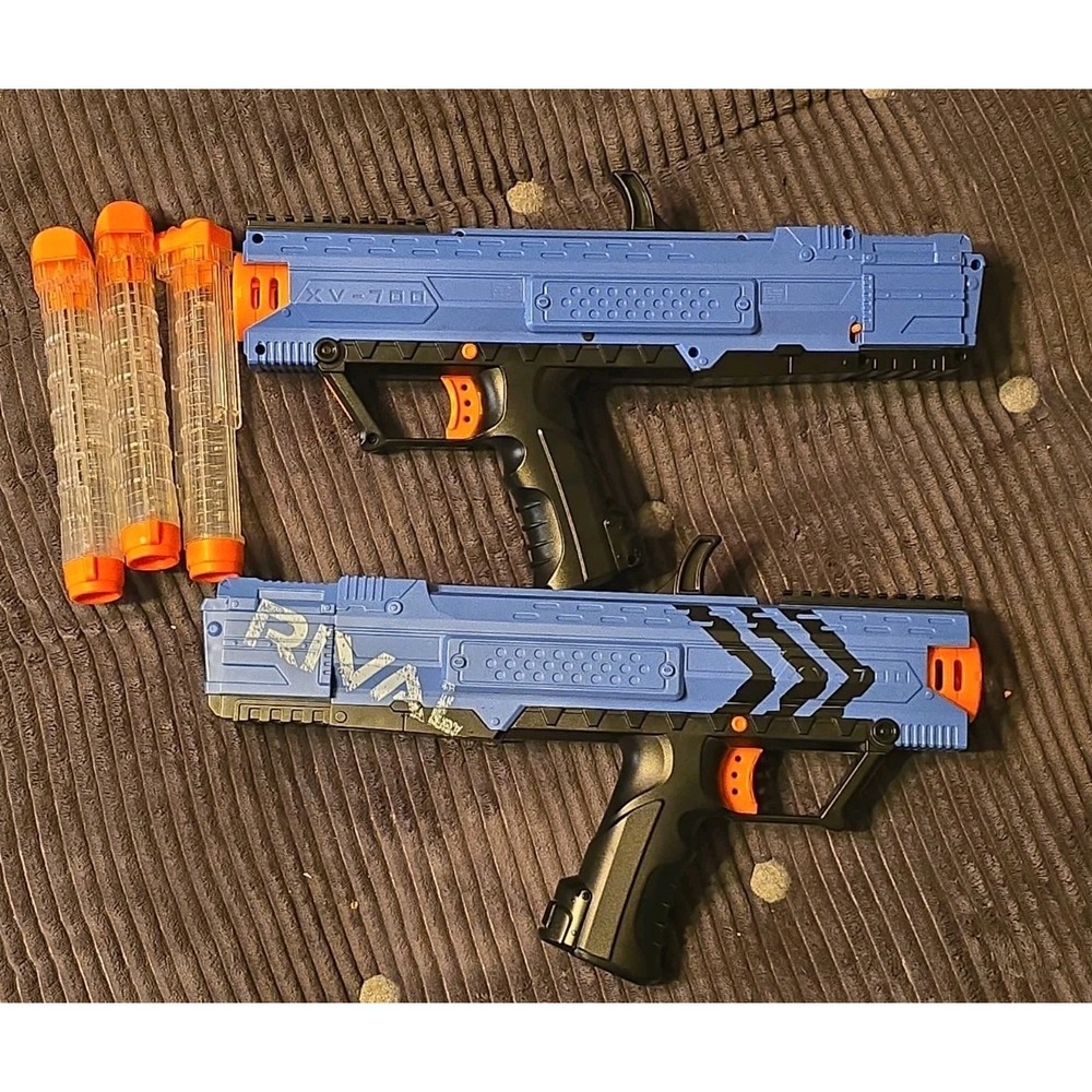 NERF Rival Apollo XV-700 Blue/Black Foam Blaster Toy Gun With 3 Magazines